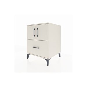 Kronos Komodin 2 Raflı Tek Çekmeceli 2 Kapaklı 60x59x80 Aytaşı-aytaşı