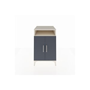 Kronos Komodin 3 Raflı 2 Kapaklı 60x59x96 Aytaşı-antrasit