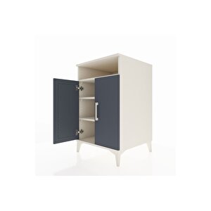 Kronos Komodin 3 Raflı 2 Kapaklı 60x59x96 Aytaşı-antrasit