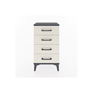 Arges Komodin 2 Raflı Tek Kapaklı 44x30x80 Antrasit-aytaşı