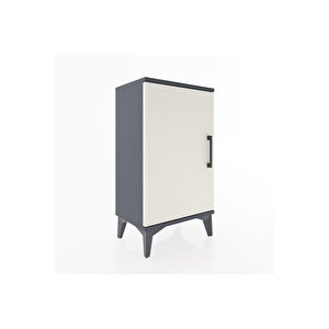 Arges Komodin 2 Raflı Tek Kapaklı 44x30x80 Antrasit-aytaşı