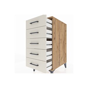 Kronos Komodin 5 Çekmeceli 44x59x96 Çam-aytaşı