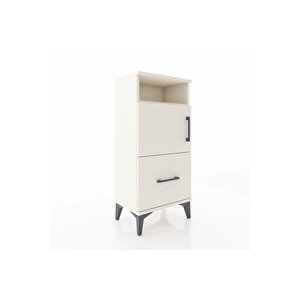 Arges Komodin 2 Raflı Tek Çekmeceli 2 Kapaklı 44x30x96 Aytaşı-aytaşı