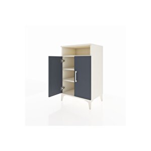 Hyperion Komodin 3 Raflı 2 Kapaklı 60x44x96 Aytaşı-antrasit