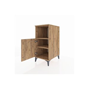 Kronos Komodin 2 Raflı Tek Kapaklı 44x59x96 Çam-çam