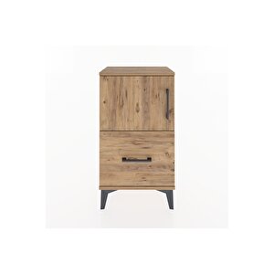 Arges Komodin Tek Raflı Tek Çekmeceli Tek Kapaklı 44x30x80 Çam-çam