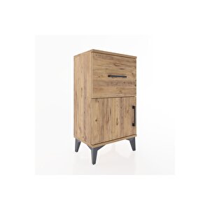 Arges Komodin Tek Raflı Tek Çekmeceli Tek Kapaklı 44x30x80 Çam-çam