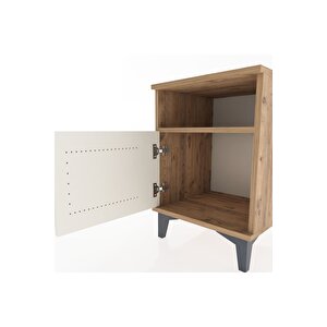 Hyperion Komodin Tek Raflı Tek Kapaklı 44x44x64 Çam-aytaşı