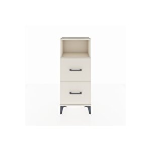 Arges Komodin Tek Raflı 2 Çekmeceli 44x30x106 Aytaşı-aytaşı
