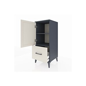 Hyperion Komodin 2 Raflı Tek Çekmeceli Tek Kapaklı 44x44x106 Antrasit-aytaşı