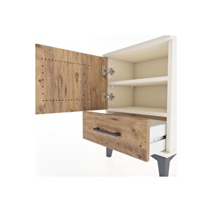 Arges Komodin 2 Raflı Tek Kapaklı 44x30x64 Aytaşı-çam