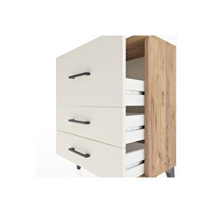 Arges Komodin 3 Çekmeceli 60x30x80 Çam-aytaşı