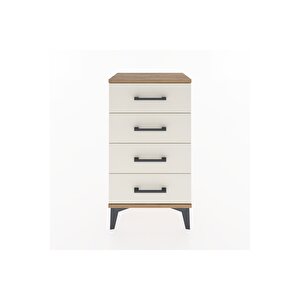 Arges Komodin 2 Raflı Tek Kapaklı 44x30x80 Çam-aytaşı