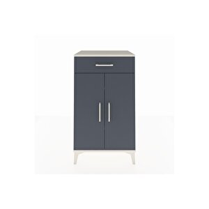 Hyperion Komodin 2 Raflı Tek Çekmeceli 2 Kapaklı 60x44x106 Aytaşı-antrasit