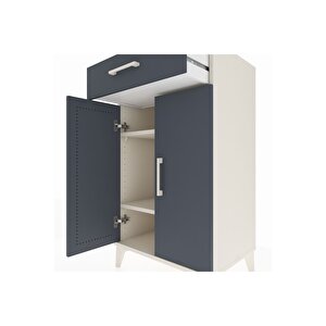 Hyperion Komodin 2 Raflı Tek Çekmeceli 2 Kapaklı 60x44x106 Aytaşı-antrasit