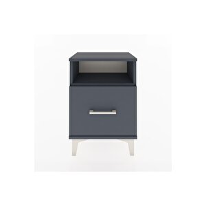 Arges Komodin Tek Raflı 2 Çekmeceli 44x30x64 Antrasit-antrasit