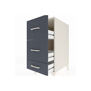 Kronos Komodin 3 Çekmeceli 44x59x96 Aytaşı-antrasit