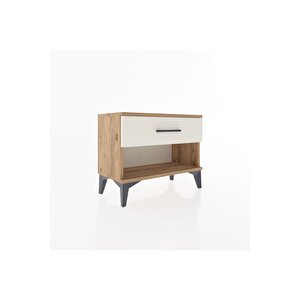 Arges Komodin Tek Çekmeceli 60x30x48 Çam-aytaşı