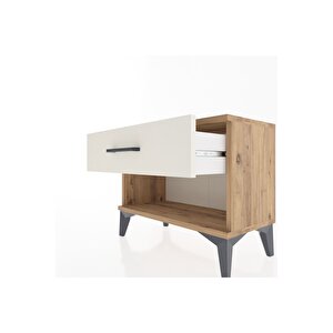 Arges Komodin Tek Çekmeceli 60x30x48 Çam-aytaşı