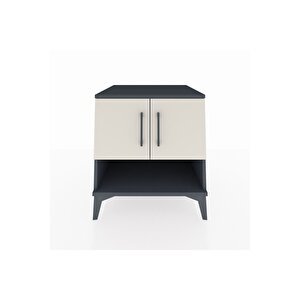 Kronos Komodin 2 Raflı 2 Kapaklı 60x59x64 Antrasit-aytaşı