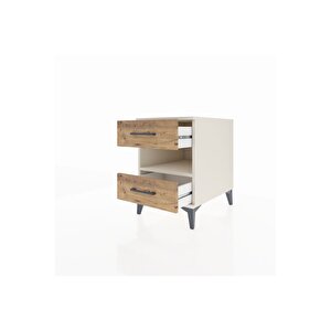 Kronos Komodin Tek Raflı 2 Çekmeceli 44x59x64 Aytaşı-çam