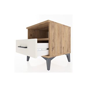 Hyperion Komodin Tek Raflı Tek Çekmeceli 44x44x48 Çam-aytaşı