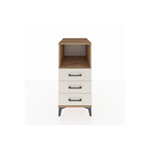 Kronos Komodin Tek Raflı 3 Çekmeceli 44x59x96 Çam-aytaşı