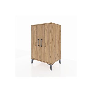 Hyperion Komodin 2 Raflı 2 Kapaklı 60x44x96 Çam-çam