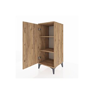 Hyperion Komodin 2 Raflı Tek Kapaklı 44x44x106 Çam-çam