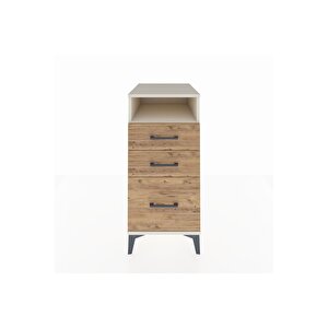 Kronos Komodin Tek Raflı 3 Çekmeceli 44x59x96 Aytaşı-çam