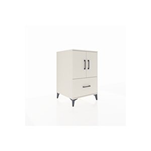 Kronos Komodin 2 Raflı Tek Çekmeceli 2 Kapaklı 60x59x96 Aytaşı-aytaşı