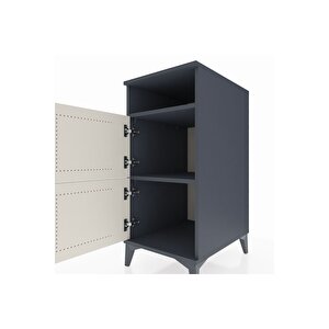 Kronos Komodin 2 Raflı 2 Kapaklı 44x59x96 Antrasit-aytaşı