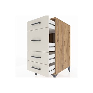 Kronos Komodin 4 Çekmeceli 44x59x96 Çam-aytaşı