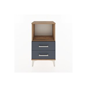 Arges Komodin 2 Çekmeceli 44x30x80 Çam-antrasit