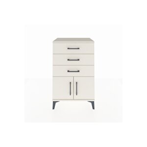 Hyperion Komodin 3 Çekmeceli 2 Kapaklı 60x44x96 Aytaşı-aytaşı