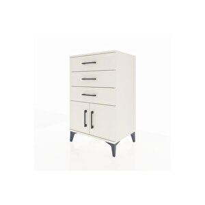 Hyperion Komodin 3 Çekmeceli 2 Kapaklı 60x44x96 Aytaşı-aytaşı