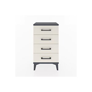 Arges Komodin 4 Çekmeceli 44x30x80 Antrasit-aytaşı