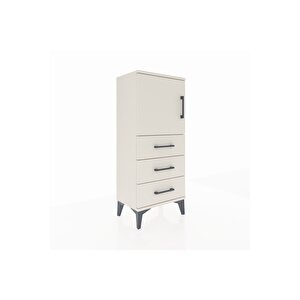 Arges Komodin 2 Raflı 3 Çekmeceli Tek Kapaklı 44x30x106 Aytaşı-aytaşı