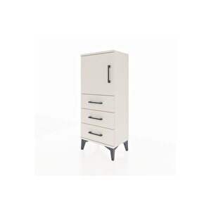 Arges Komodin 2 Raflı 3 Çekmeceli Tek Kapaklı 44x30x106 Aytaşı-aytaşı