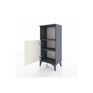 Arges Komodin 2 Raflı Tek Kapaklı 44x30x96 Antrasit-aytaşı