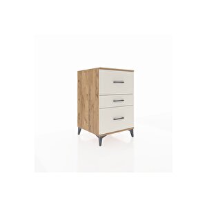 Kronos Komodin 3 Çekmeceli 60x59x96 Çam-aytaşı