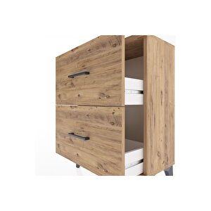 Arges Komodin 2 Çekmeceli 60x30x80 Çam-çam