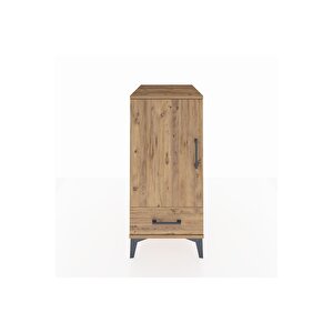 Kronos Komodin 3 Raflı Tek Çekmeceli Tek Kapaklı 44x59x96 Çam-çam