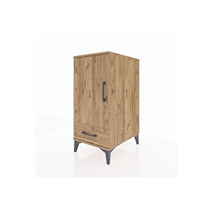 Kronos Komodin 3 Raflı Tek Çekmeceli Tek Kapaklı 44x59x96 Çam-çam