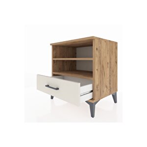 Hyperion Komodin 2 Raflı Tek Çekmeceli 60x44x64 Çam-aytaşı