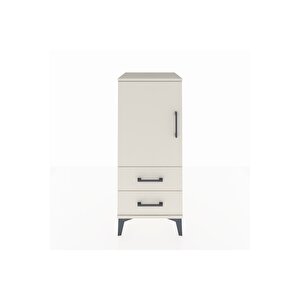 Hyperion Komodin 2 Raflı 2 Çekmeceli Tek Kapaklı 44x44x106 Aytaşı-aytaşı