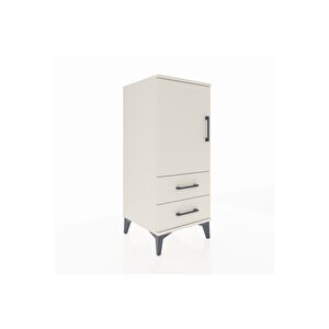 Hyperion Komodin 2 Raflı 2 Çekmeceli Tek Kapaklı 44x44x106 Aytaşı-aytaşı