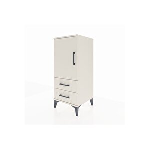 Hyperion Komodin 2 Raflı 2 Çekmeceli Tek Kapaklı 44x44x106 Aytaşı-aytaşı