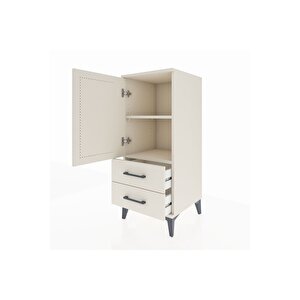 Hyperion Komodin 2 Raflı 2 Çekmeceli Tek Kapaklı 44x44x106 Aytaşı-aytaşı