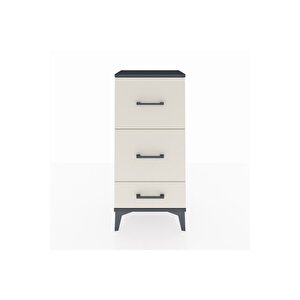 Arges Komodin 3 Çekmeceli 44x30x96 Antrasit-aytaşı